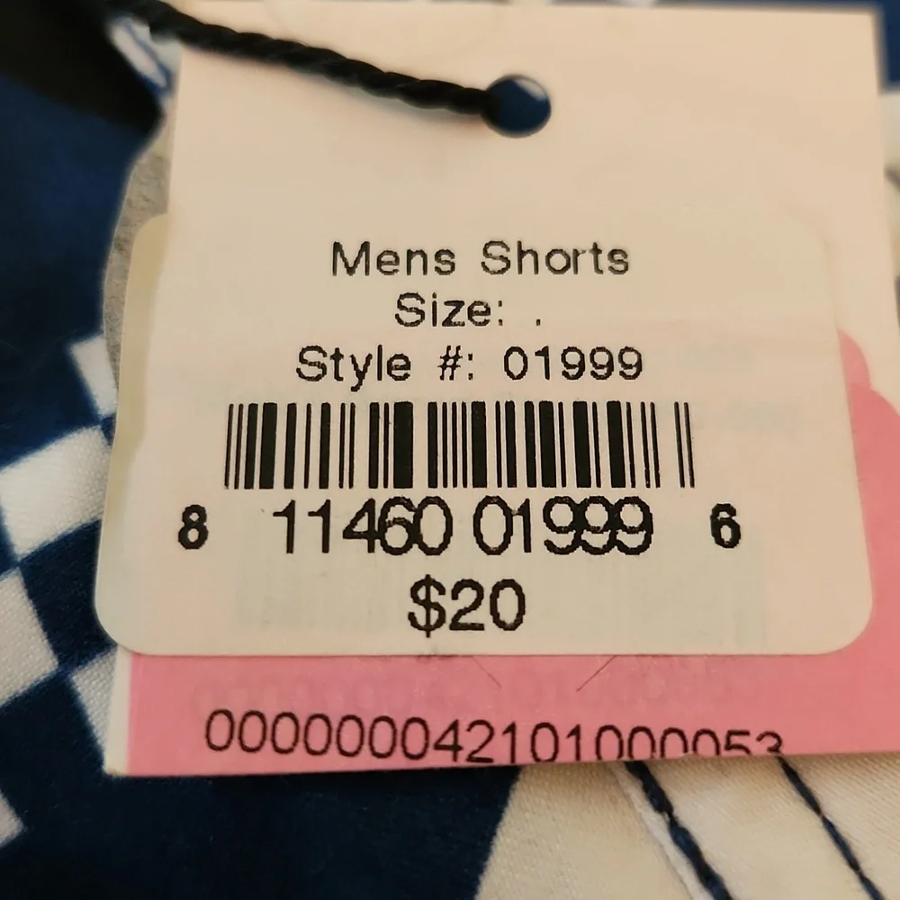 NWT - C&K Swimware - Men's Blue and White Swim Shorts - Size XXL